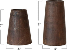 Load image into Gallery viewer, Tapered Wooden Vases - Black &amp; White Interiors