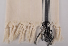 Load image into Gallery viewer, Turkish Hand Towel-Cream Black Stripe