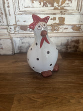 Load image into Gallery viewer, Stoneware Outdoor Corky Chicken - Black &amp; White Interiors
