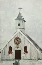Load image into Gallery viewer, Snowy Church Canvas Art