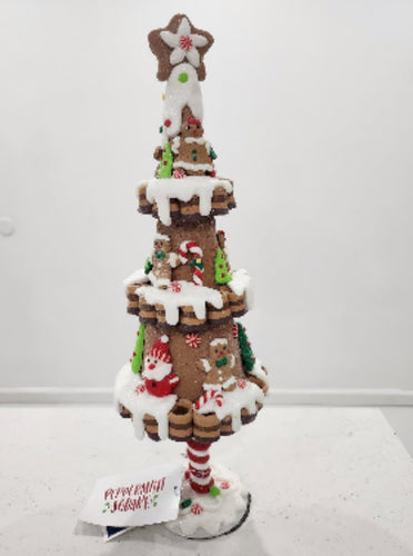 Snowy Gingerbread Tree