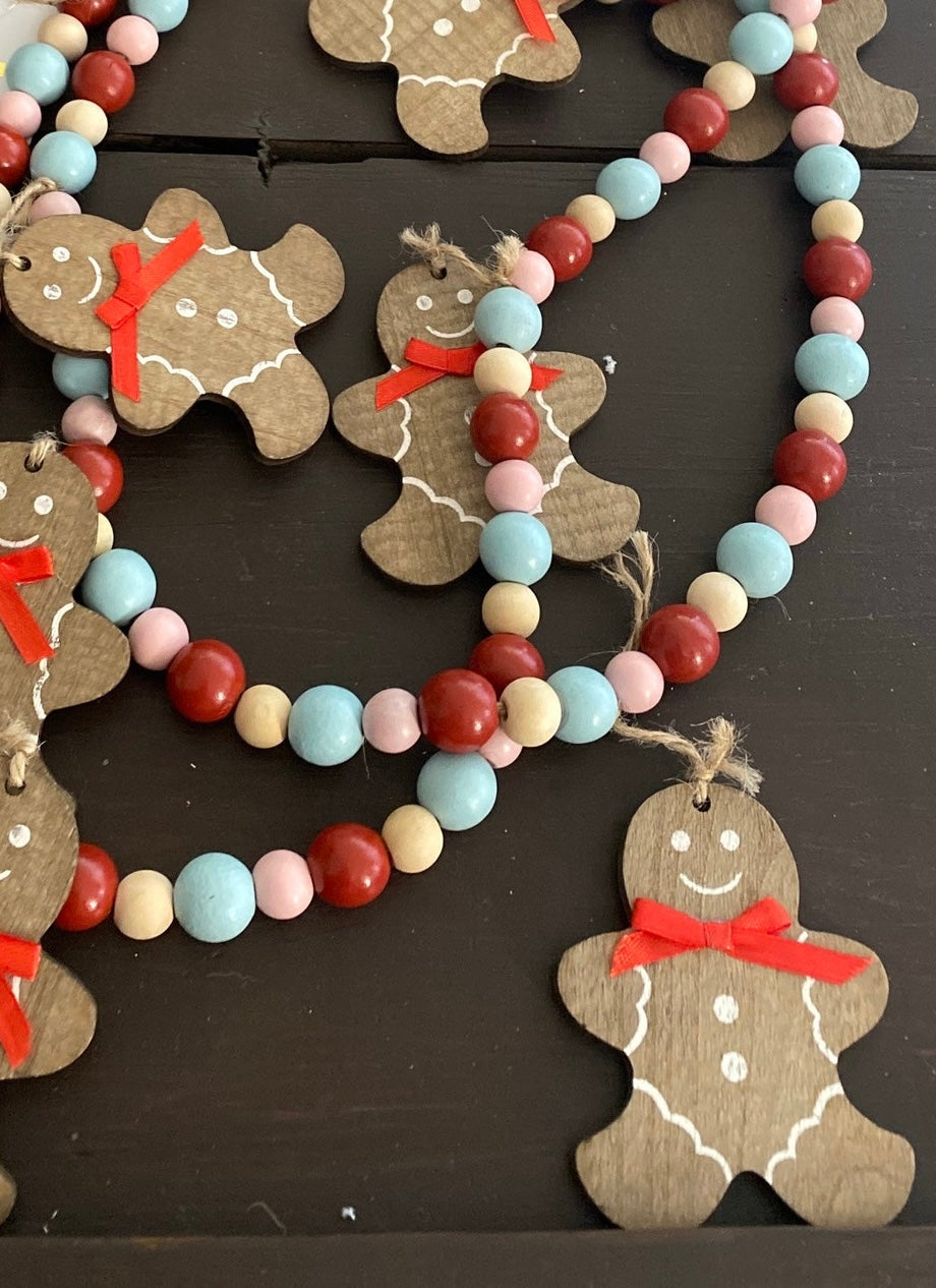 Gingerbread Beaded Garland