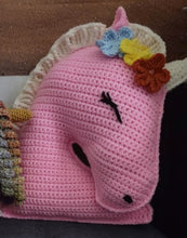 Load image into Gallery viewer, Croche Unicorn Pillow