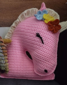 Croche Unicorn Pillow