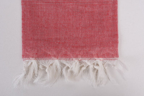 Turkish Bath Towel- Brick and Cream Stripe