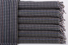 Load image into Gallery viewer, Turkish Hand Towel- Black Multi Stripe