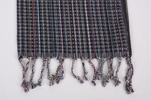 Turkish Hand Towel- Black Multi Stripe
