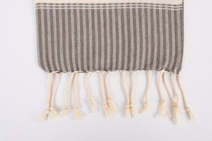 Turkish Hand Towel- Brown and Cream Plaid