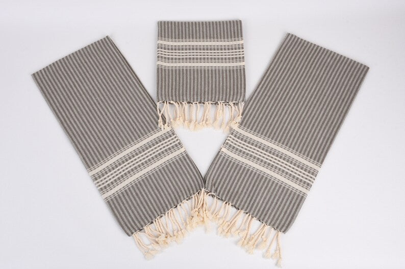 Turkish Hand Towel- Brown and Cream Plaid