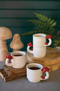 Set of 4 Mushroom Mugs