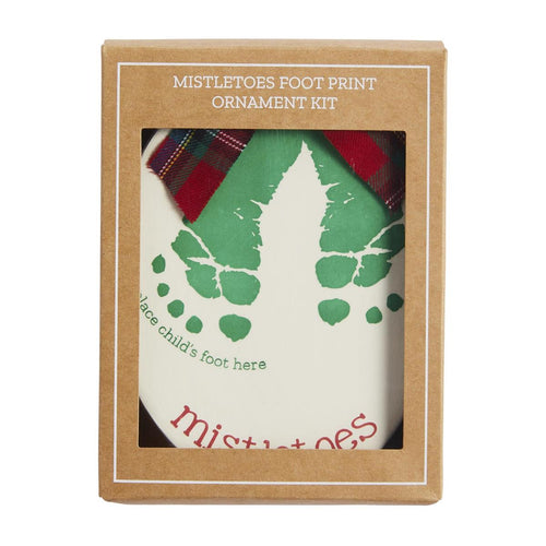 Mistletoes Baby Footprint Ornament