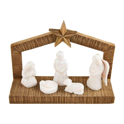 Wood Nativity Set