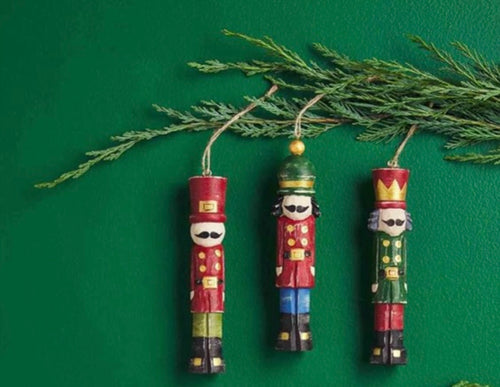 Carved Nutcracker Ornaments
