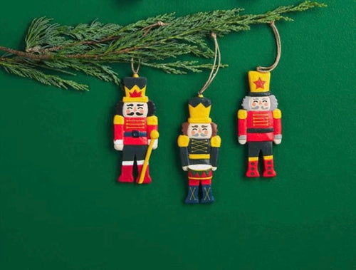Paper mache Nutcracker Ornament Set