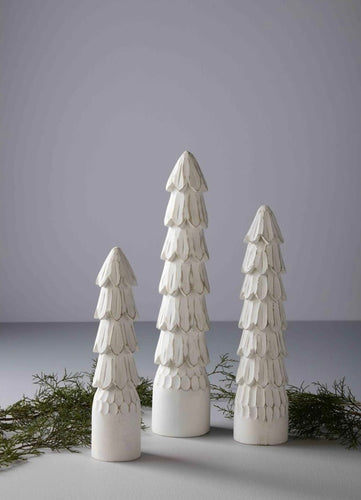 White Carved Tree Sitters