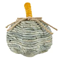 Rattan Wrapped Pumpkin-Gray