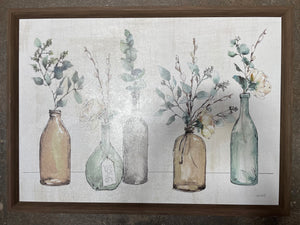 Flower Picks in Bottles Wall Art