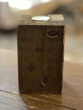 Load image into Gallery viewer, Wood Block Tea Light Holder