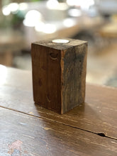 Load image into Gallery viewer, Wood Block Tea Light Holder