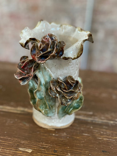 Small Blue Rose Vase