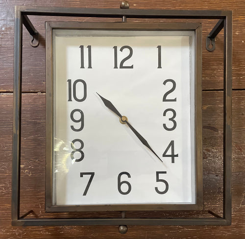 Bronze Wall Mount Swivel Clock