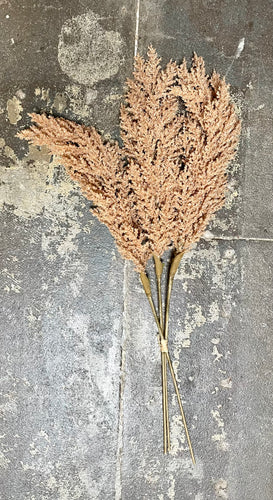 Faux Pampas Grass Stem- Tan