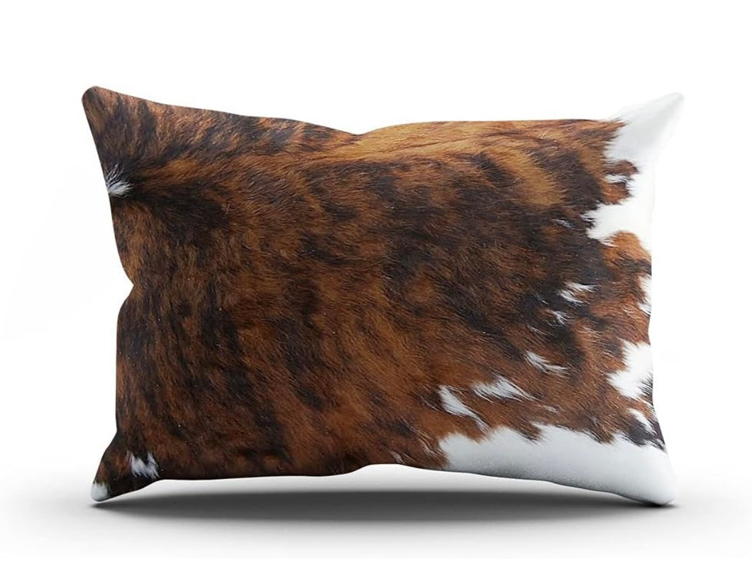 Faux cowhide Kidney Pillow Cover