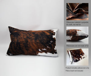 Faux cowhide Kidney Pillow Cover