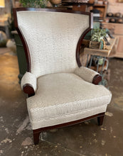 Load image into Gallery viewer, Ivory Zebra Print High Wing Back Chair
