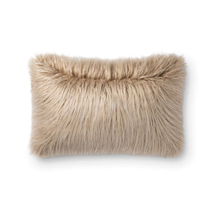 Multi/Fur Tribal Design Lumbar Pillow Cover