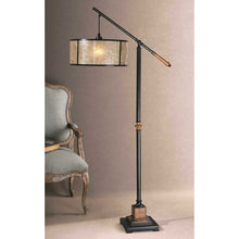 Load image into Gallery viewer, Distressed Mahogany Floor Lamp