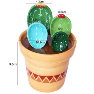 Ceramic Cactus Measuring Spoon Set