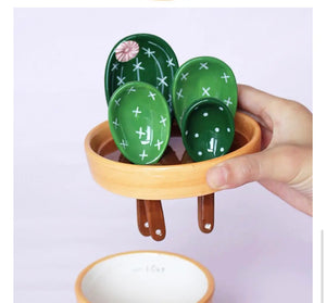 Ceramic Cactus Measuring Spoon Set