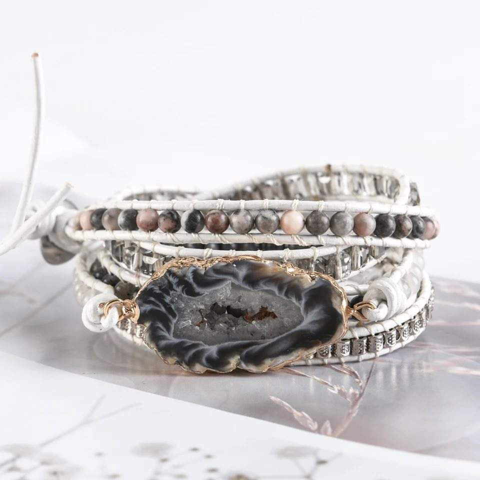 Wrap Bracelets-Brown/Black/Gray