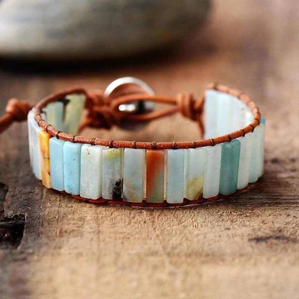 Stone Leather Bracelets-Multi