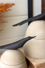Load image into Gallery viewer, Set of 2 Clay Canisters with Wooden Bird Handles