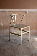 Load image into Gallery viewer, Antique Brass Metal Wishbone Chair