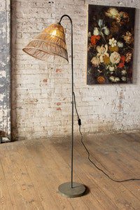 Rattan Shade Floor Lamp