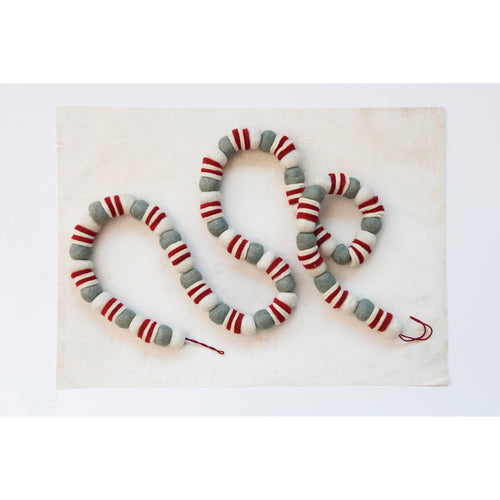 Wool Felt Ball Garland 72”