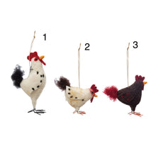 Load image into Gallery viewer, Felt Chicken Ornaments
