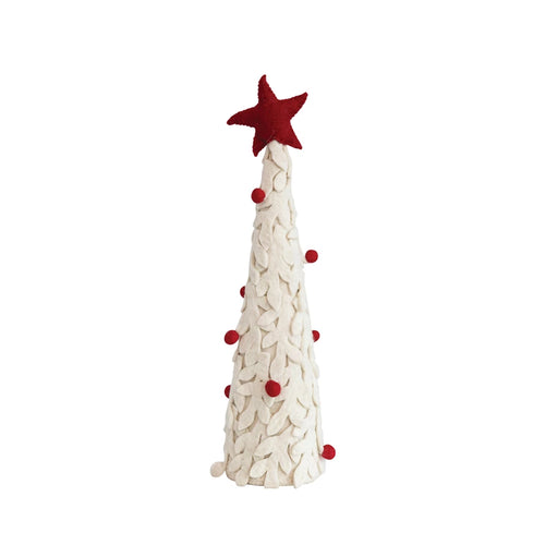 Classic White Felt Christmas Tree