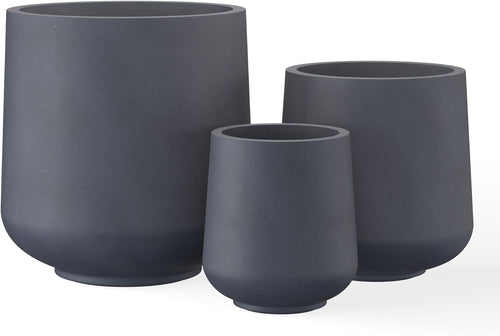 Small Black Concrete Planter