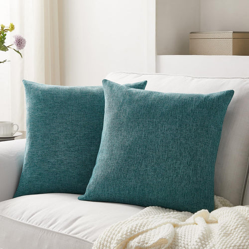 Textured Teal Pillow Cover