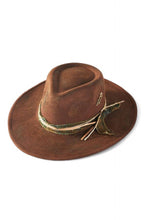 Load image into Gallery viewer, Distress Shapable Fedora Hat-Brn