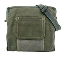 Load image into Gallery viewer, Recycled Military Tent Crossbody w/ Flap Pocket