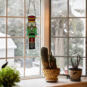 Nutcracker Stained Glass Window Panel