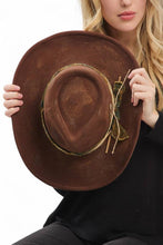 Load image into Gallery viewer, Distress Shapable Fedora Hat-Brn