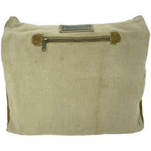 Load image into Gallery viewer, Vintage Leather and Recycled Military Tent Messenger Bag