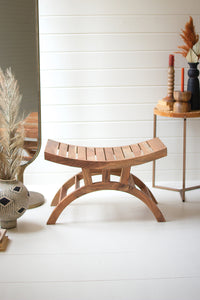 Acacia Wood Curved Top Bench