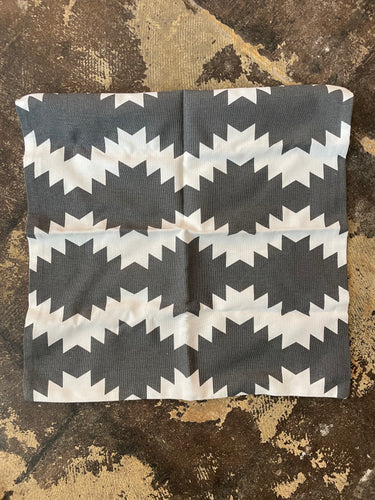 Gray Aztec Pillow Cover